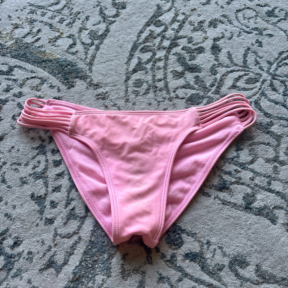 Full Tilt Pink Ruched Bikini Bottom - Picture 2 of 2